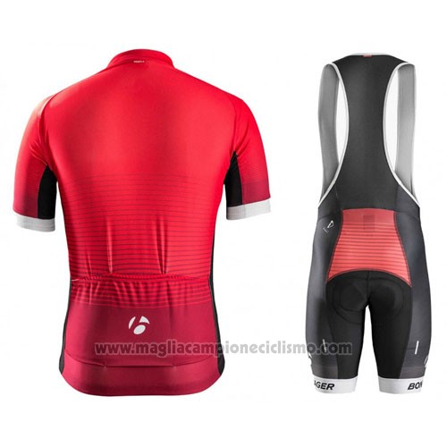 2016 Abbigliamento Ciclismo Trek Bontrager Rosso e Nero Manica Corta e Salopette